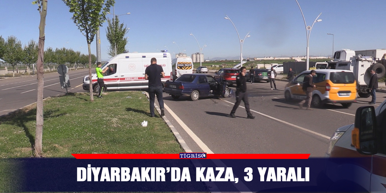 VİDEO - Diyarbakır’da kaza, 3 yaralı