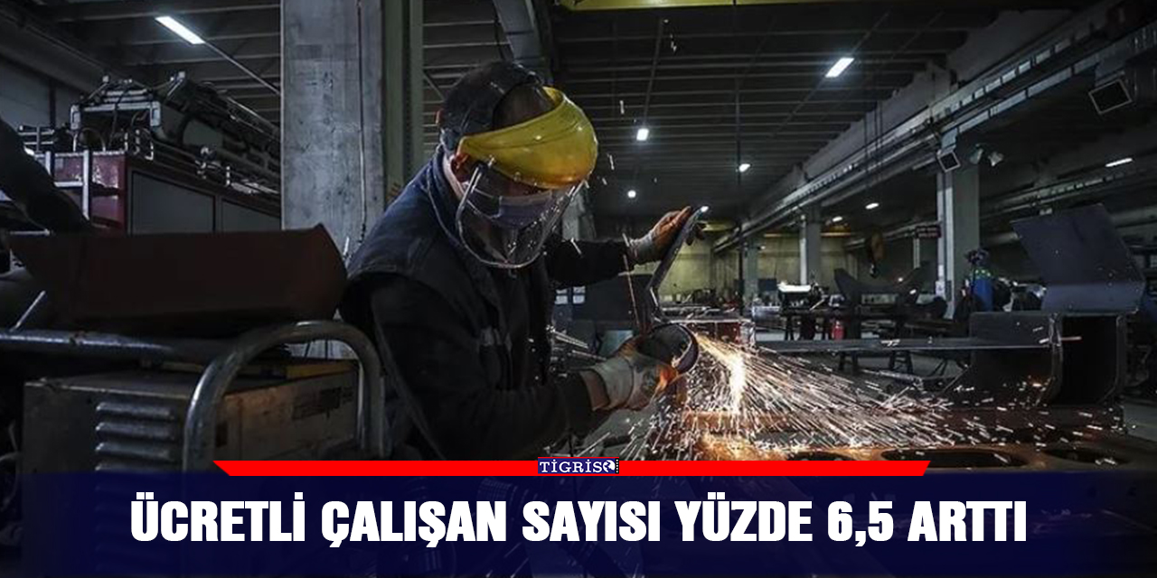 Ücretli çalışan sayısı yüzde 6,5 arttı