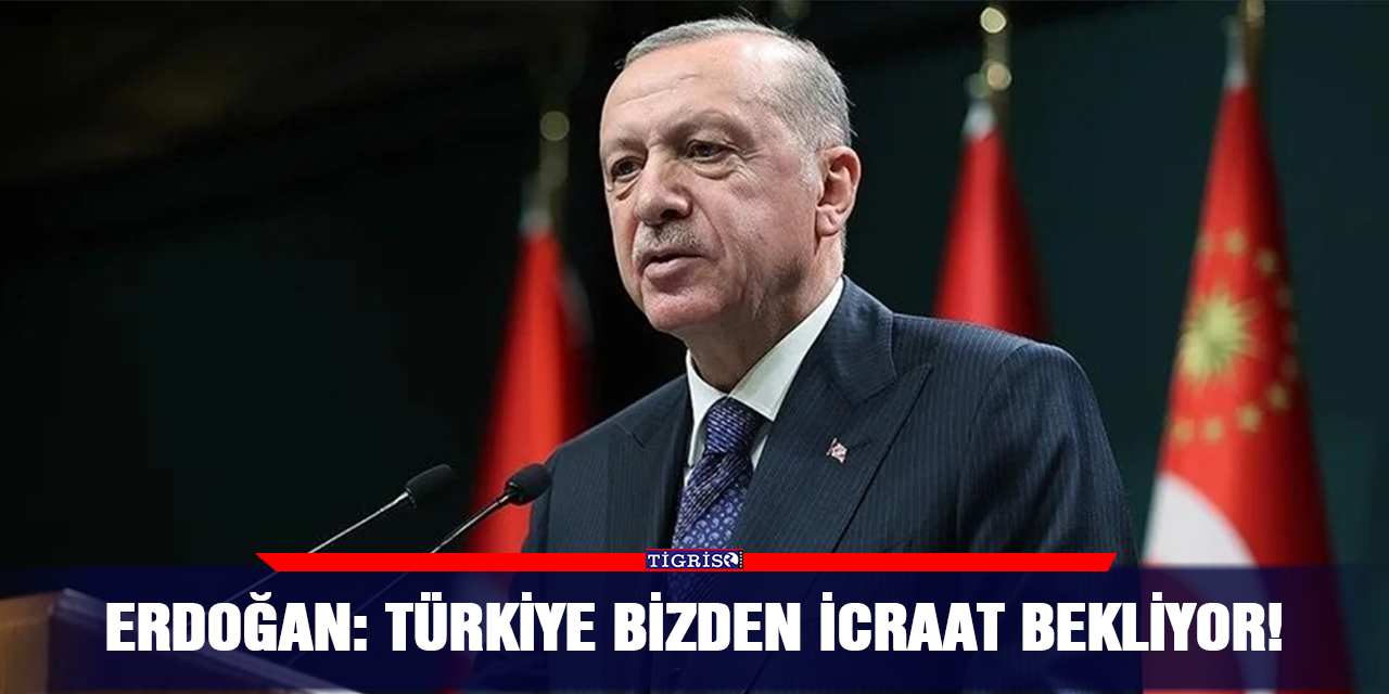 Erdoğan: Türkiye bizden icraat bekliyor!