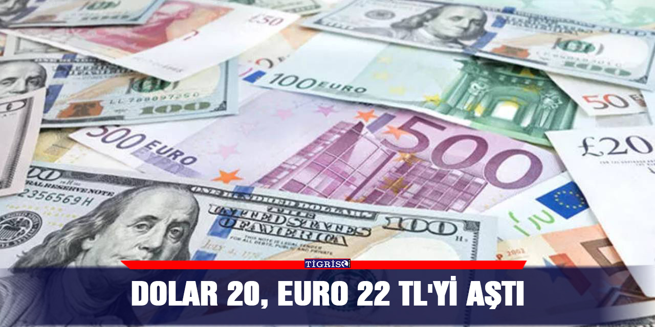 Dolar 20, Euro 22 TL'yi Aştı