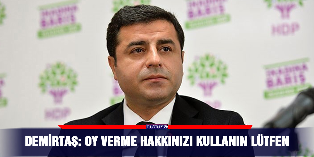 Demirtaş: Oy verme hakkınızı kullanın lütfen
