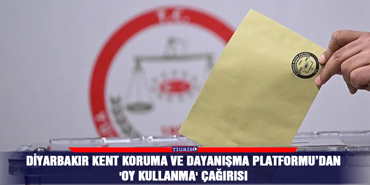 Diyarbakır Kent Koruma ve Dayanışma Platformu’dan 'Oy kullanma' çağırısı