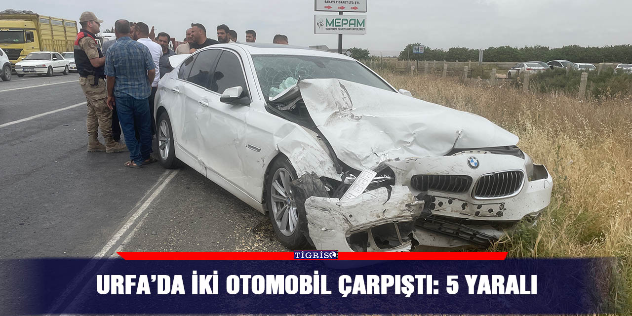 Urfa’da iki otomobil çarpıştı: 5 yaralı