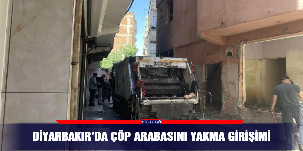 VİDEO - Diyarbakır’da çöp arabasını yakma girişimi