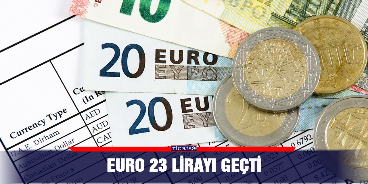 Euro 23 lirayı geçti