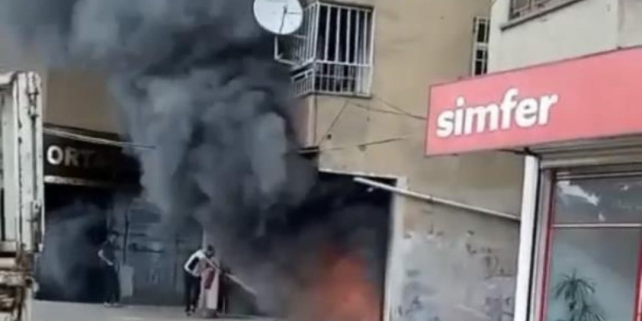 Diyarbakır’da motosiklet dükkanı cayır cayır yandı