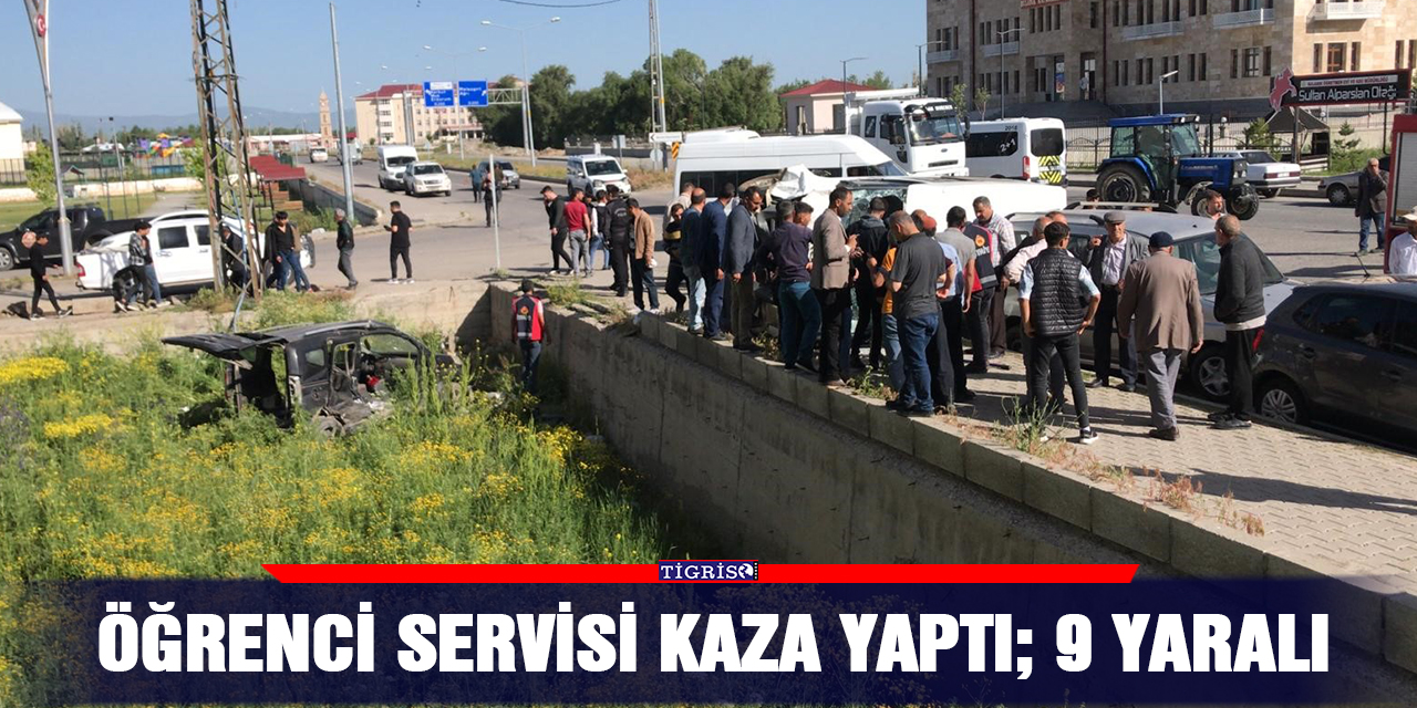 Öğrenci servisi kaza yaptı; 9 yaralı