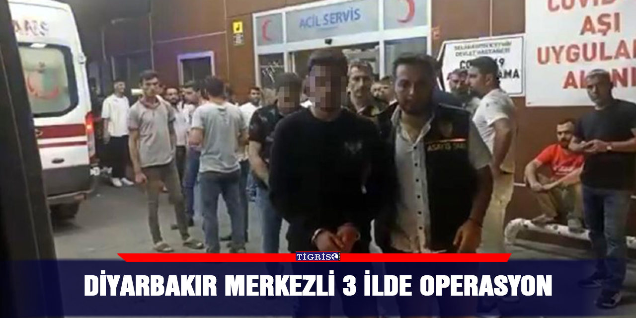 Diyarbakır merkezli 3 ilde operasyon