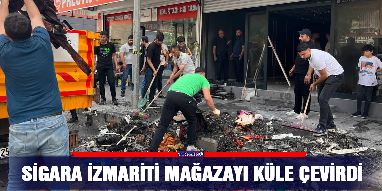 Sigara izmariti mağazayı küle çevirdi