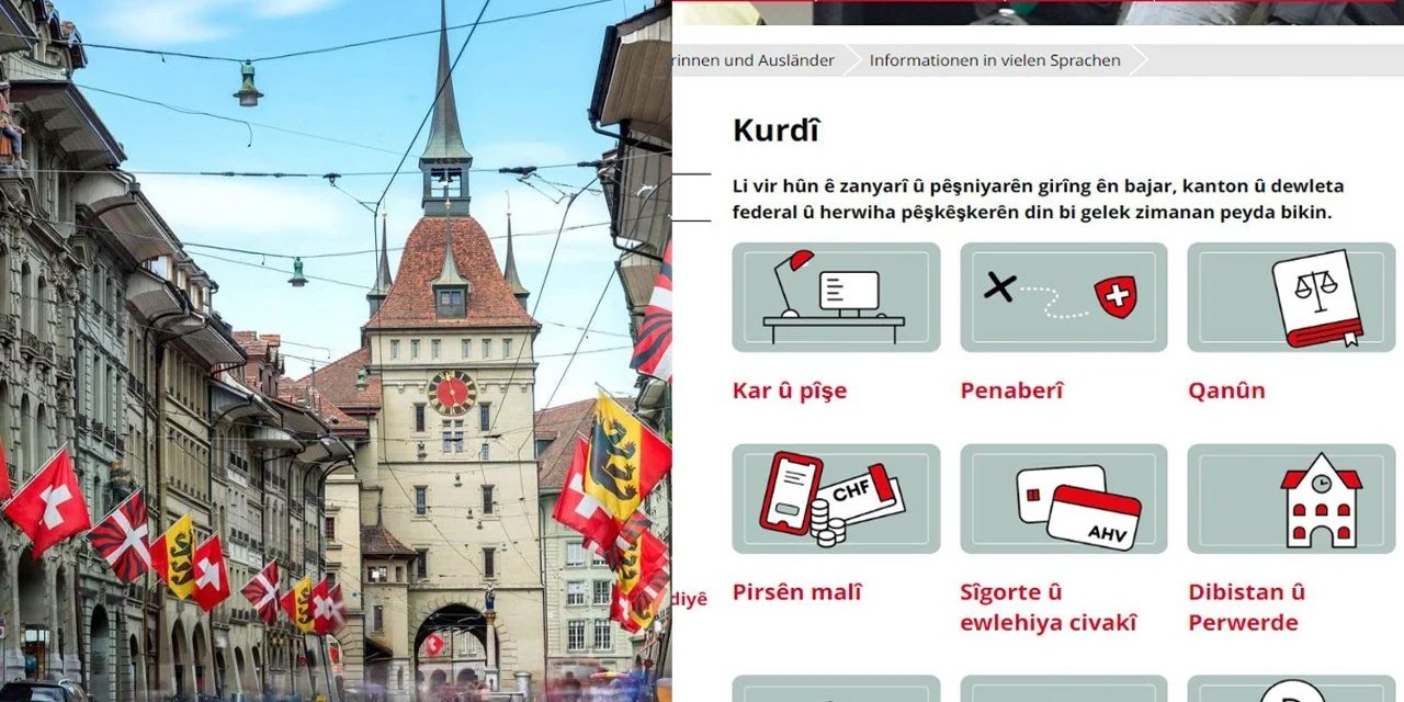 Bern kent sitesine Kürtçe seçeneği de eklendi