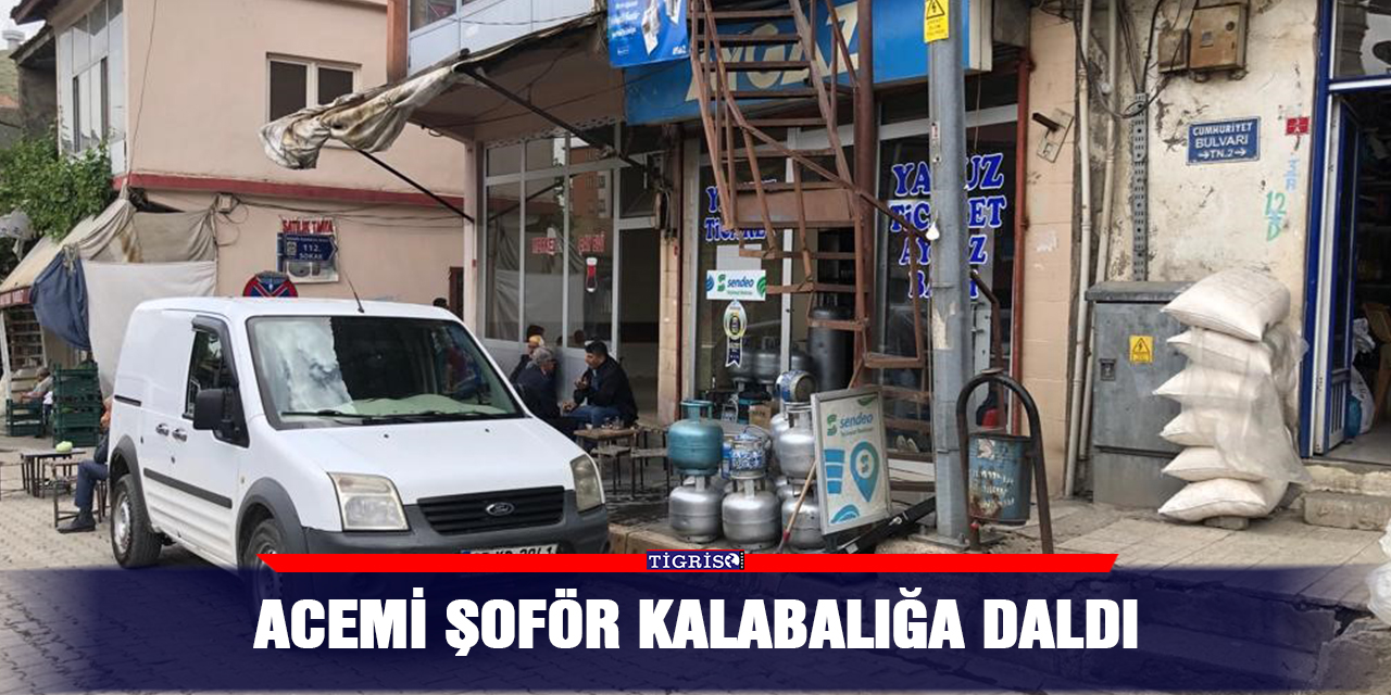 Acemi şoför kalabalığa daldı