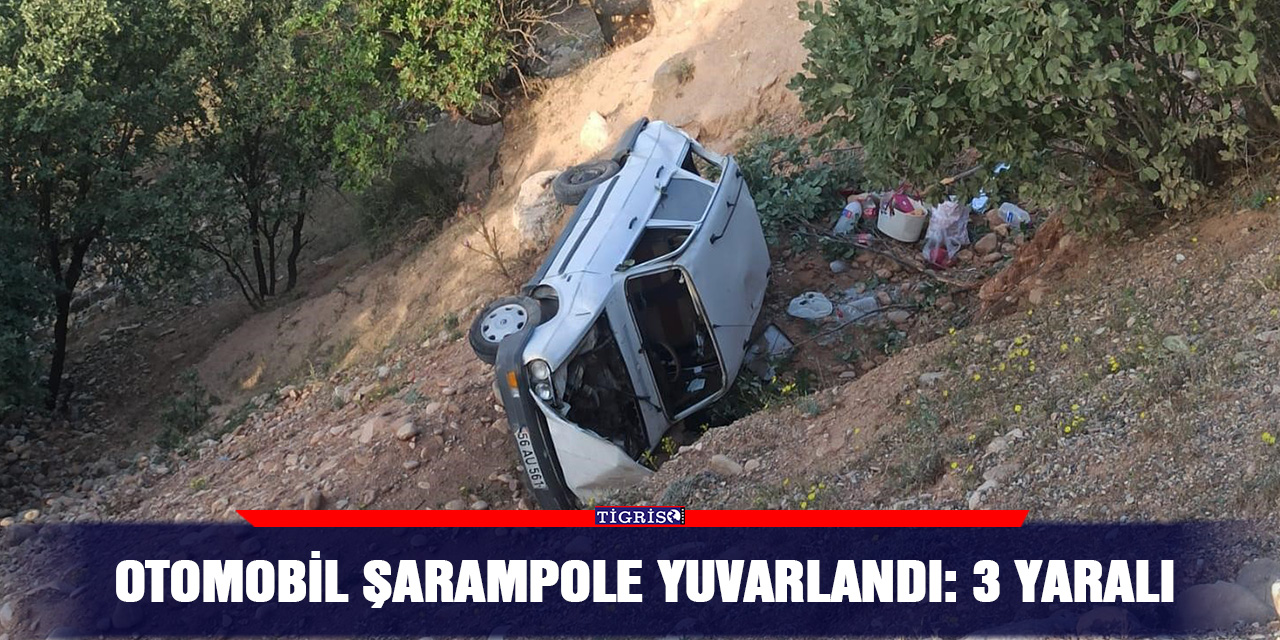 Otomobil şarampole yuvarlandı: 3 yaralı