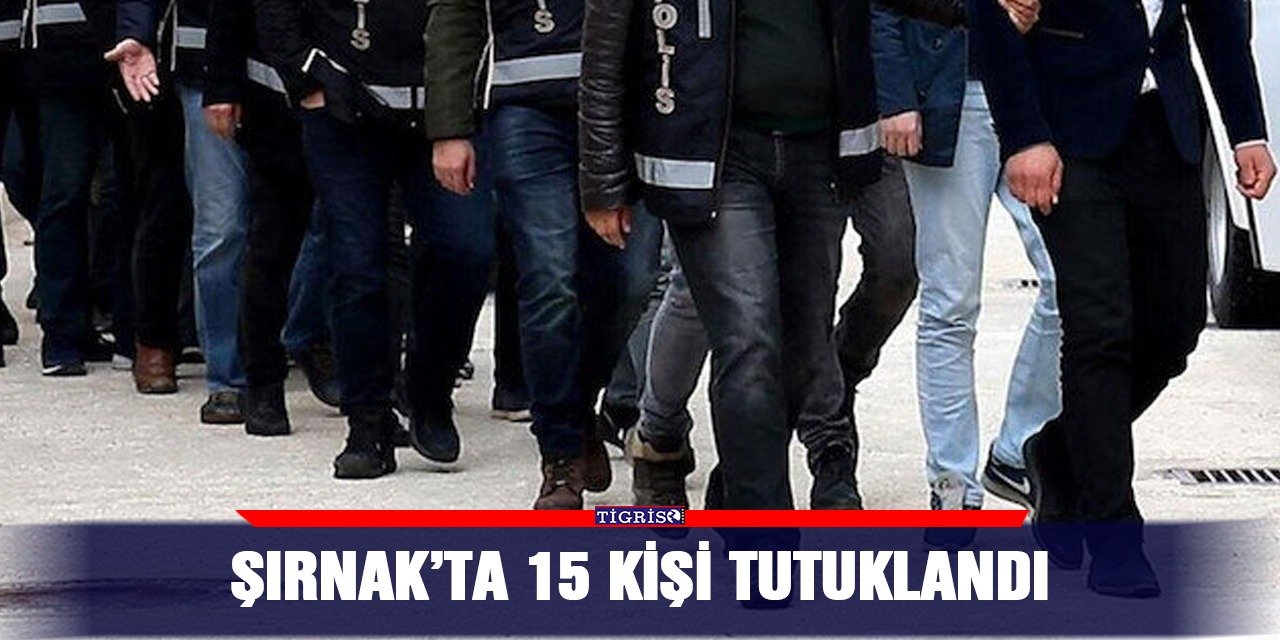Şırnak’ta 15 kişi tutuklandı