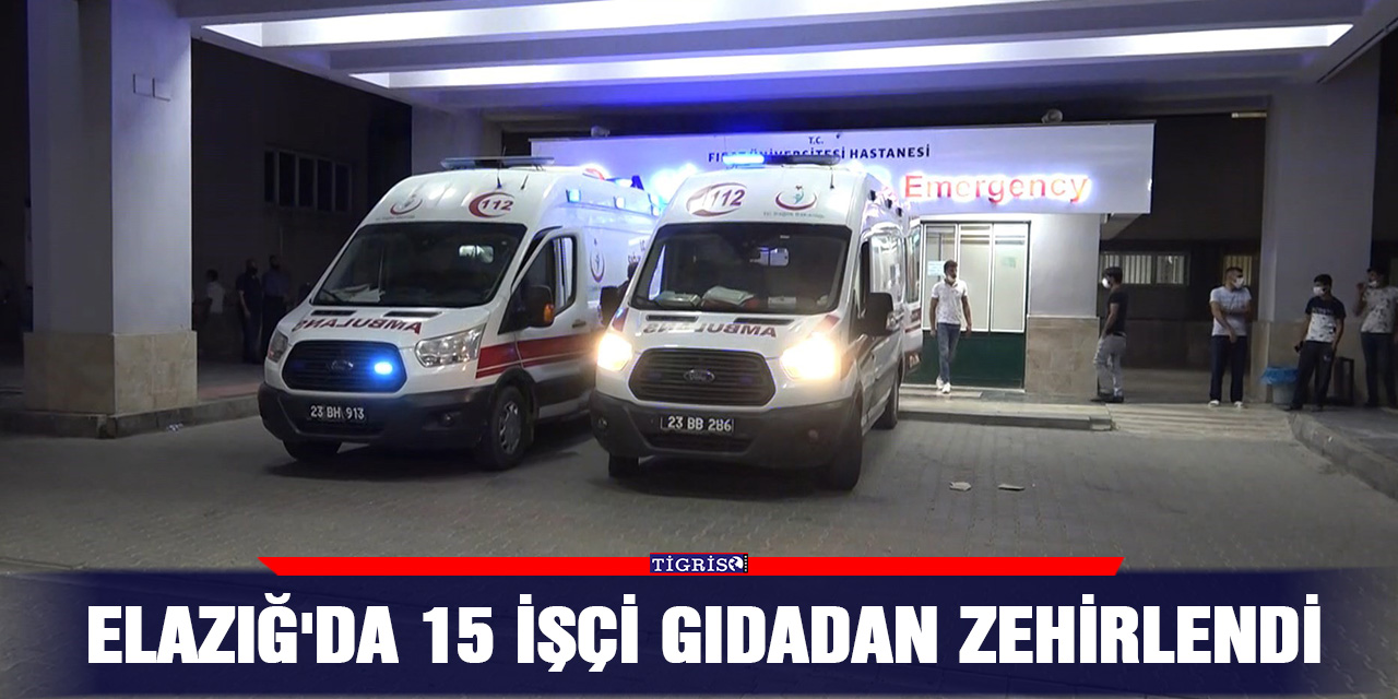 Elazığ'da 15 işçi gıdadan zehirlendi
