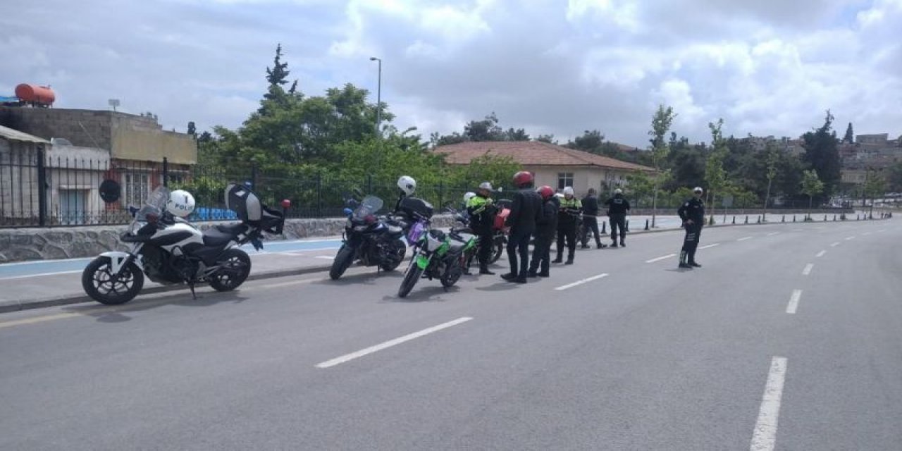 Antep'te 64 motosiklet sürücüsüne 137 bin lira ceza