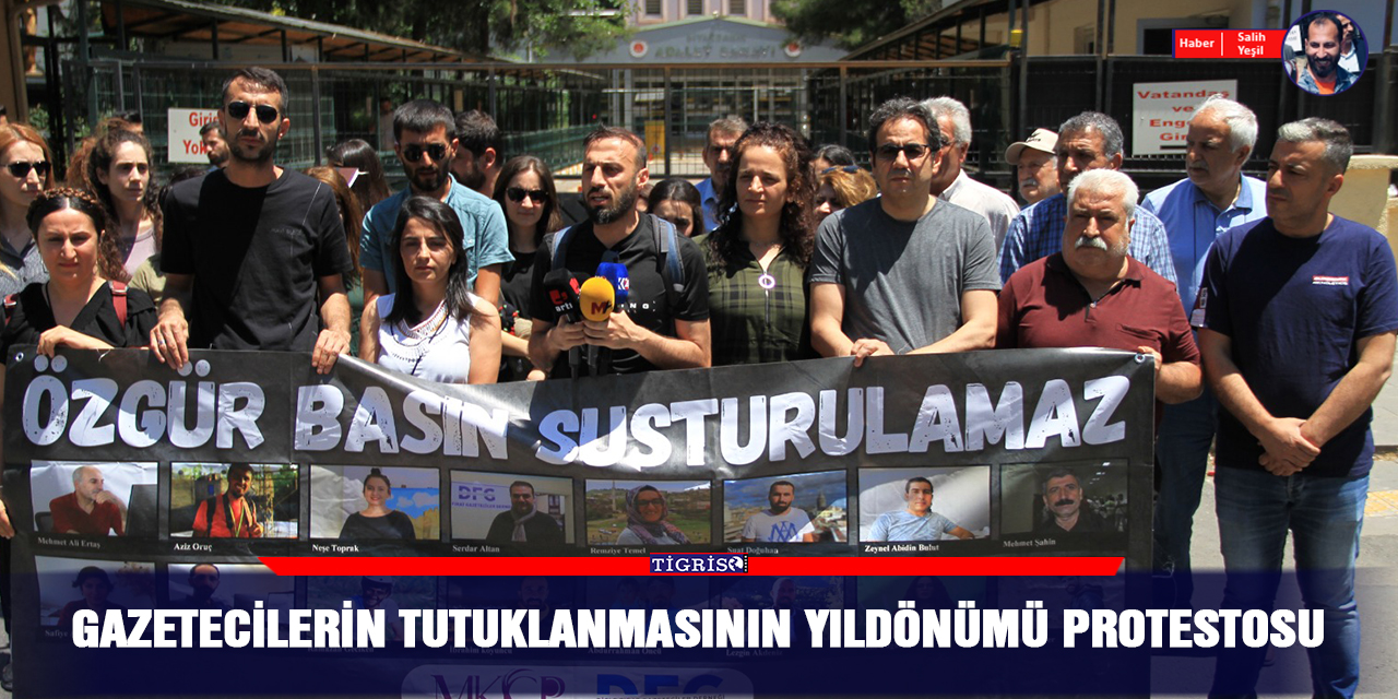 Gazetecilerin tutuklanmasının yıldönümü protestosu