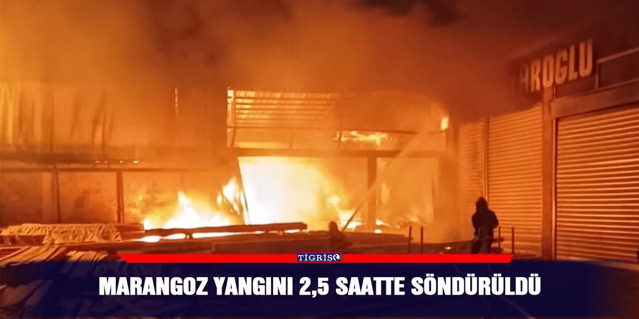 Marangoz yangını 2,5 saatte söndürüldü