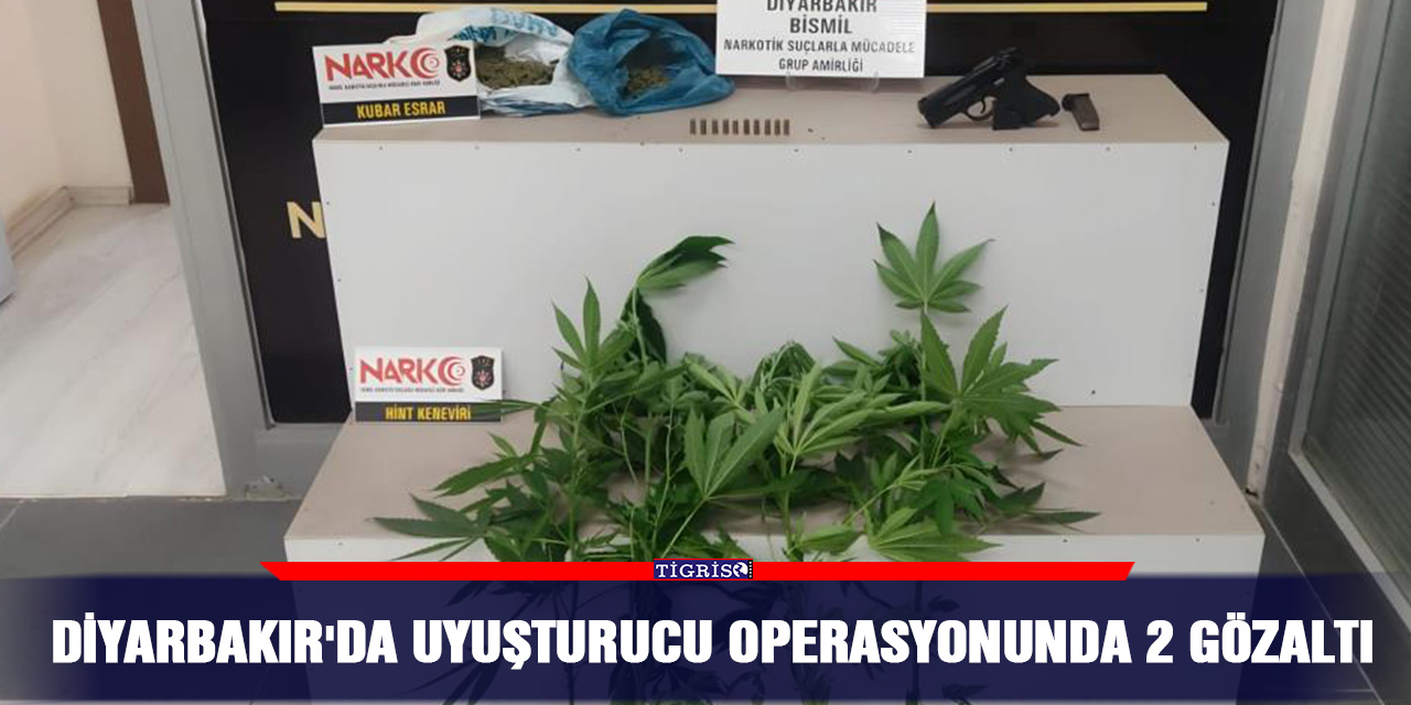 Diyarbakır'da uyuşturucu operasyonunda 2 gözaltı