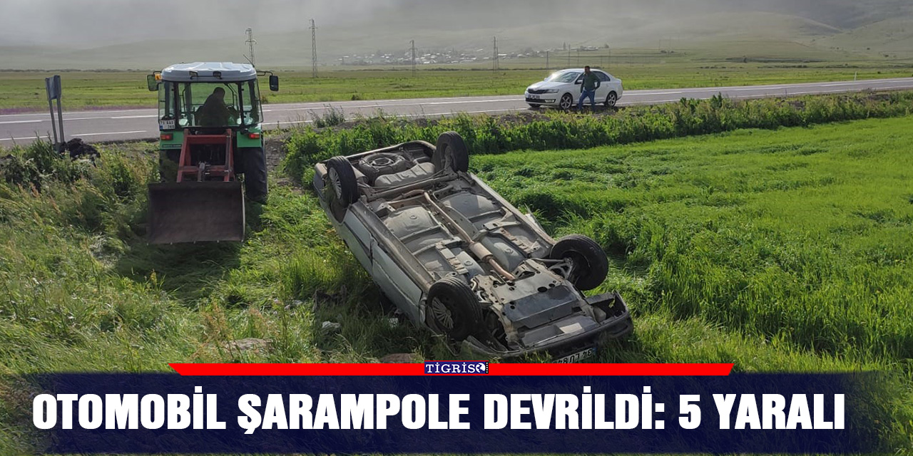 Otomobil şarampole devrildi: 5 yaralı