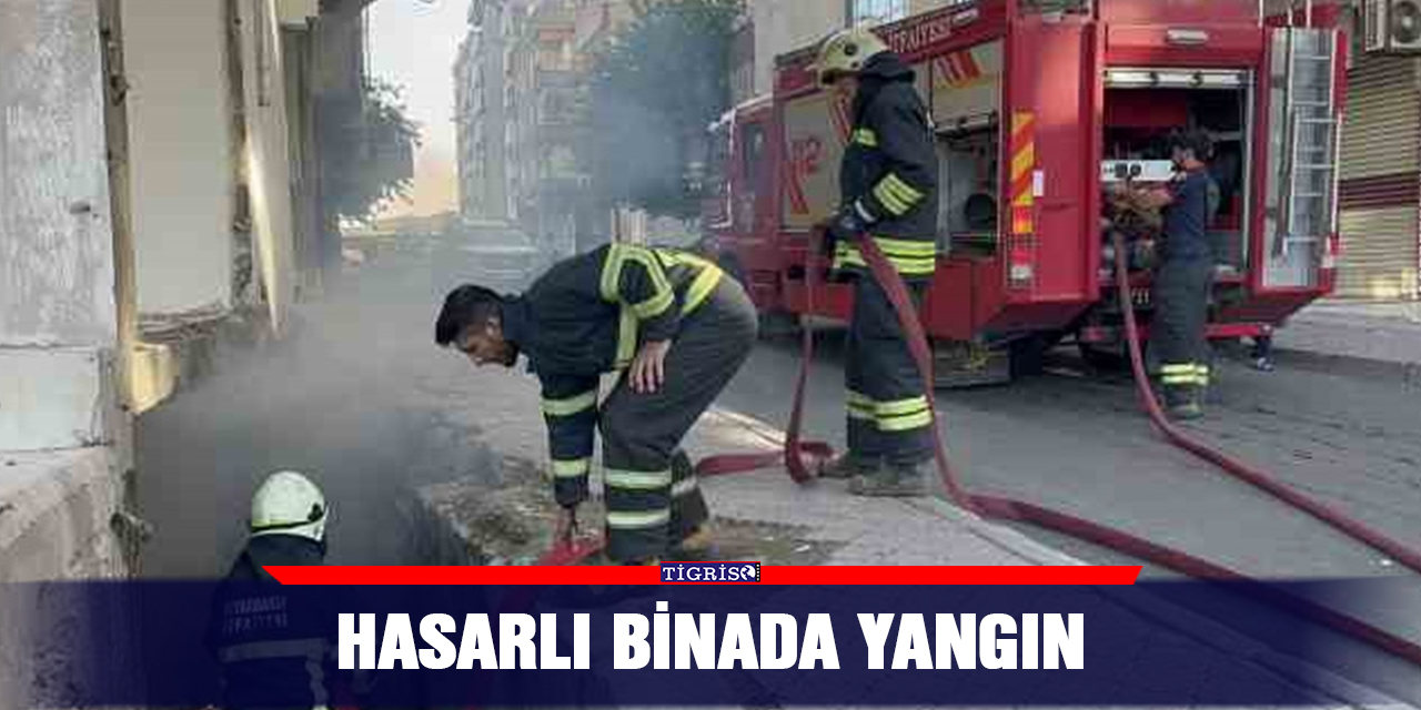 Hasarlı binada yangın
