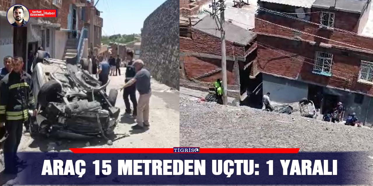 Araç 15 metreden uçtu: 1 yaralı