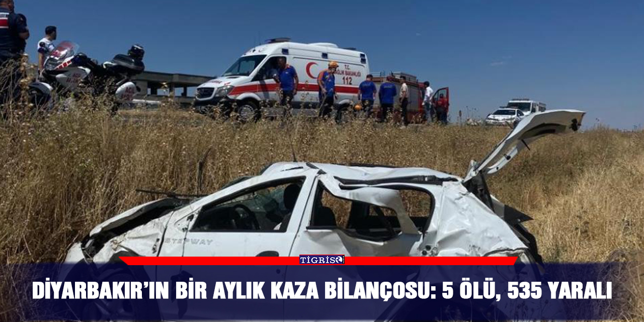 Diyarbakır’ın bir aylık kaza bilançosu: 5 ölü, 535 yaralı