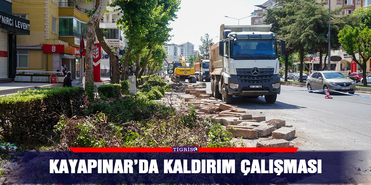 Kayapınar’da kaldırım çalışması