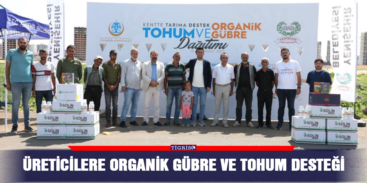 Üreticilere organik gübre ve tohum desteği