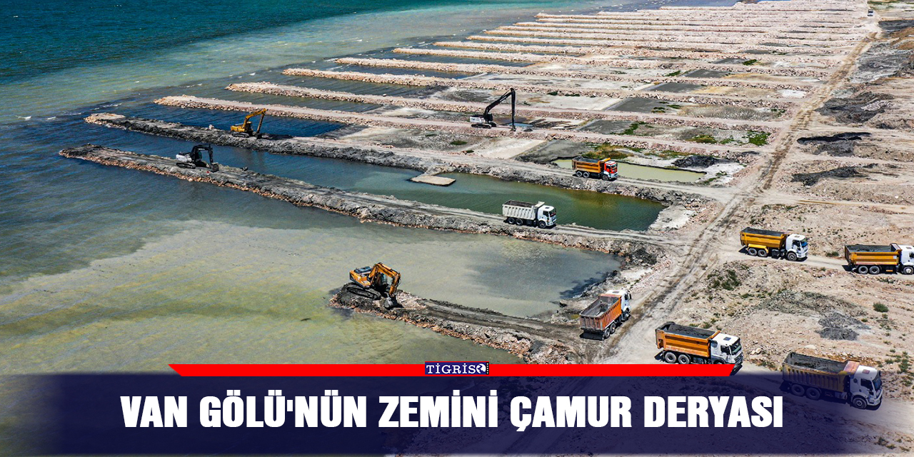 Van Gölü'nün zemini çamur deryası