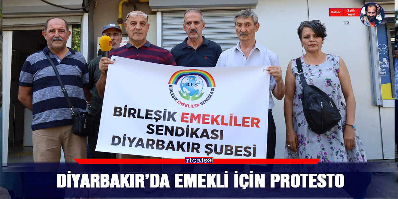 Diyarbakır’da emekli için protesto