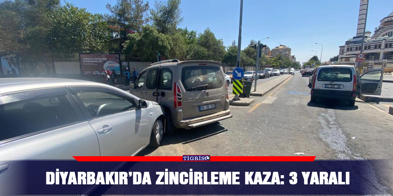 Diyarbakır’da zincirleme kaza: 3 yaralı
