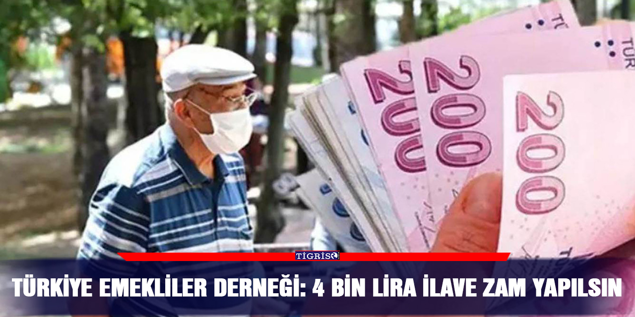 Türkiye Emekliler Derneği: 4 bin lira ilave zam yapılsın