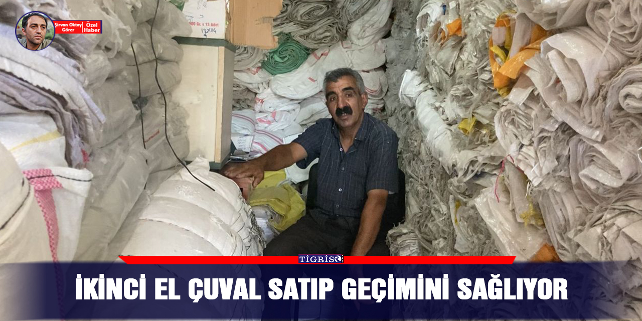 İkinci el çuval satıp geçimini sağlıyor