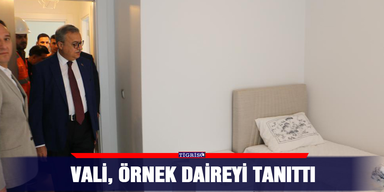 Vali, örnek daireyi tanıttı