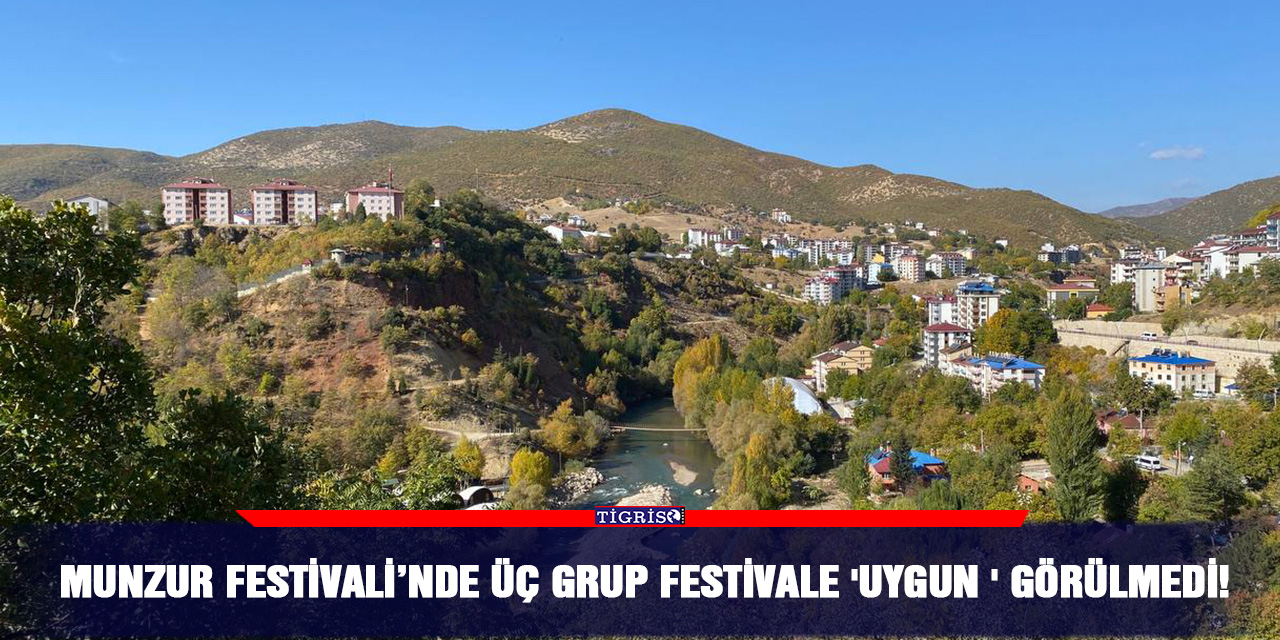 Munzur Festivali’nde üç grup festivale 'uygun' görülmedi!