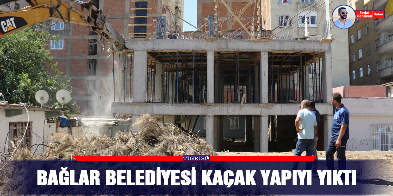 VİDEO - Bağlar belediyesi kaçak yapıyı yıktı