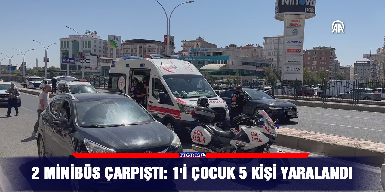 2 minibüs çarpıştı: 1'i çocuk 5 kişi yaralandı