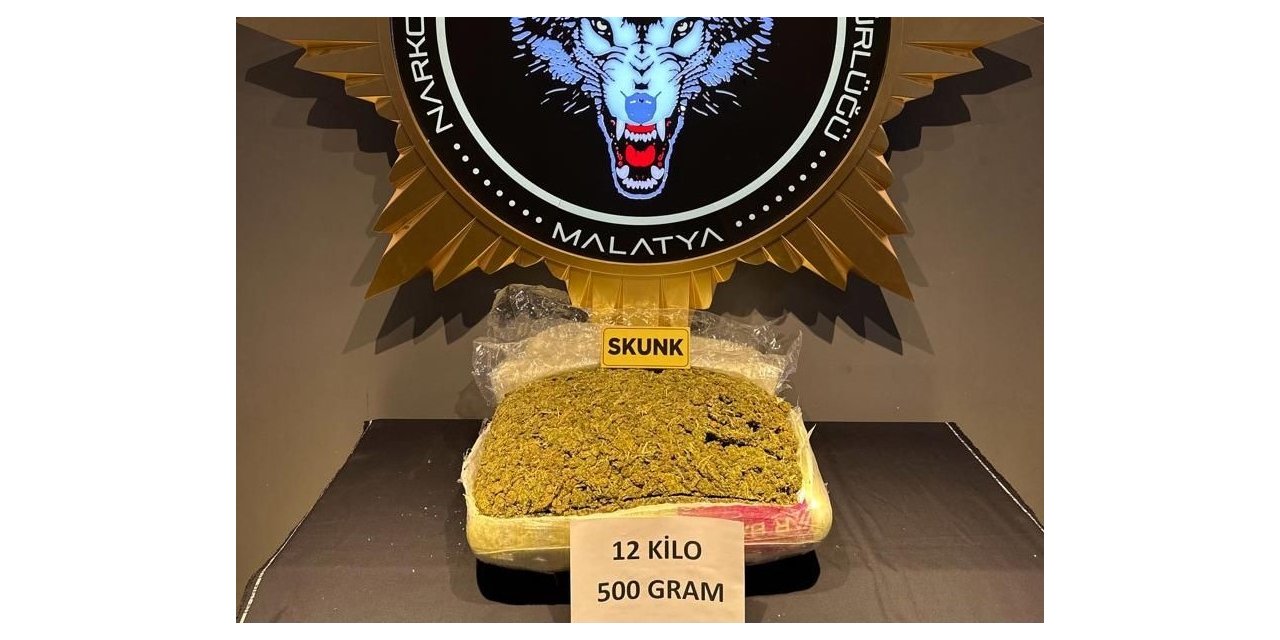 12,5 kilo skunk ele geçirildi