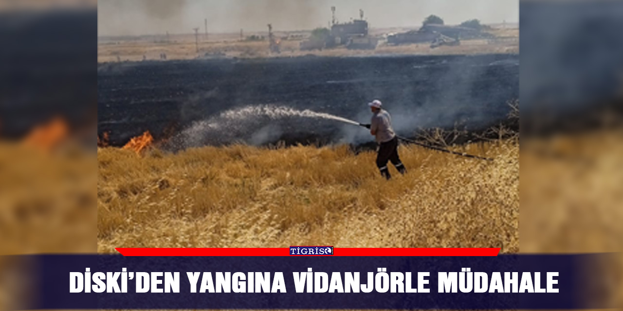 DİSKİ’den yangına vidanjörle müdahale