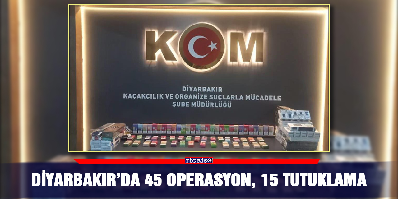 Diyarbakır’da 45 operasyon, 15 tutuklama