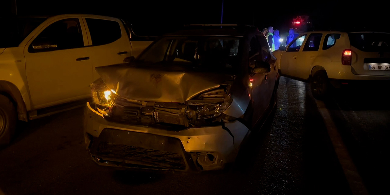 VİDEO - Sürüye çarpan otomobilde 2 yaralı, 25 koyun telef!