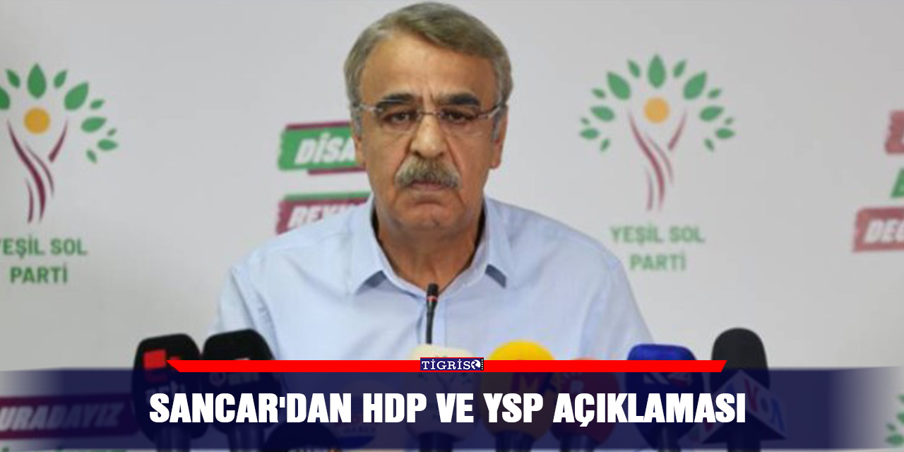 Sancar'dan HDP ve YSP açıklaması