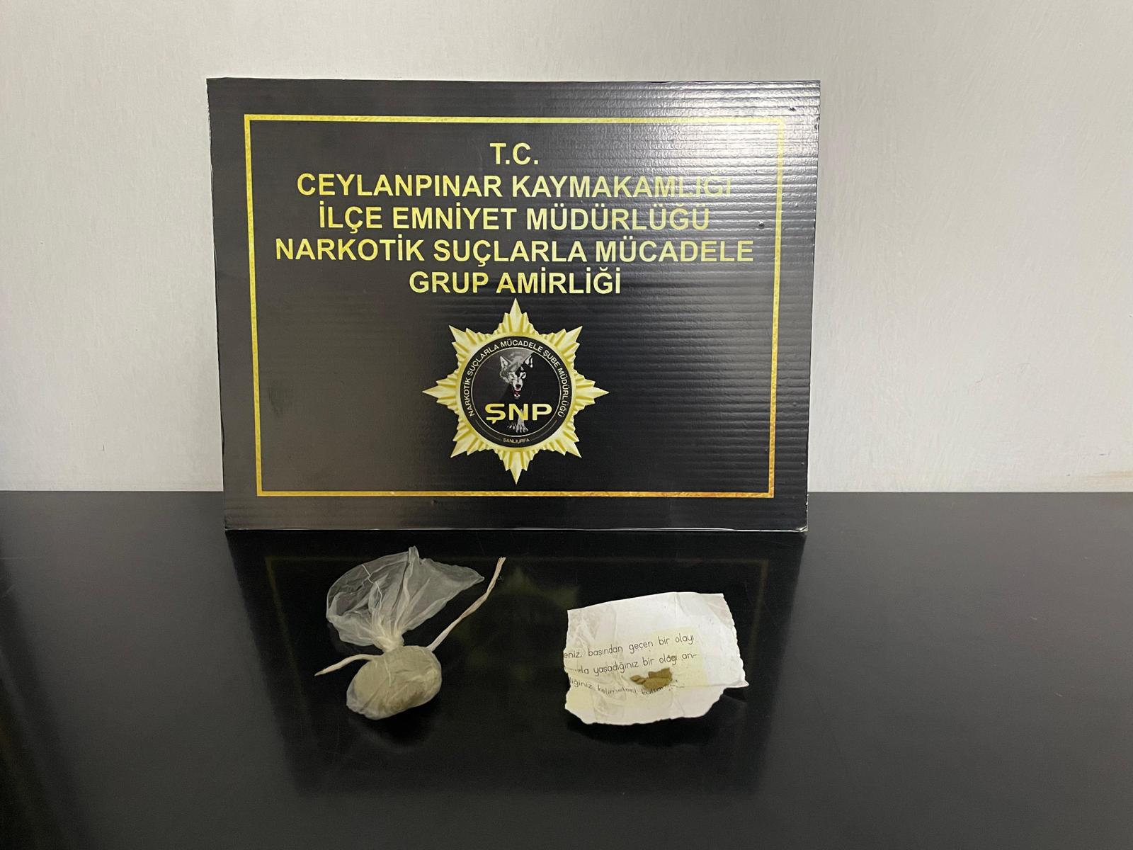 Ceylanpınar'da uyuşturucu operasyonu