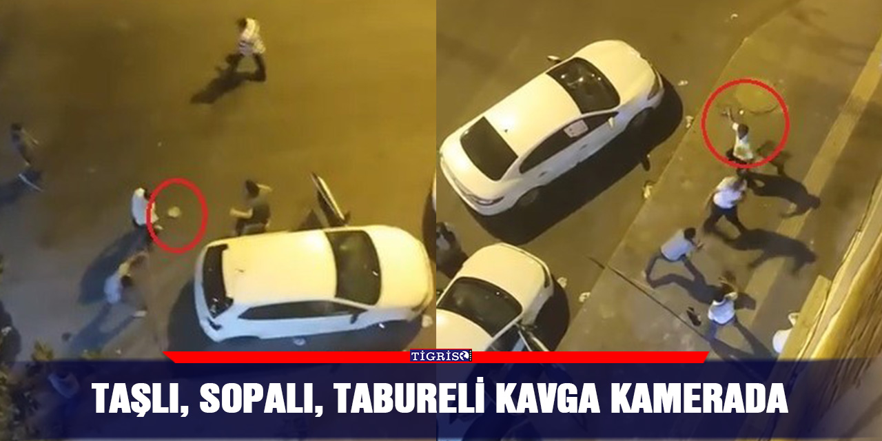 VİDEO - Taşlı, sopalı, tabureli kavga kamerada