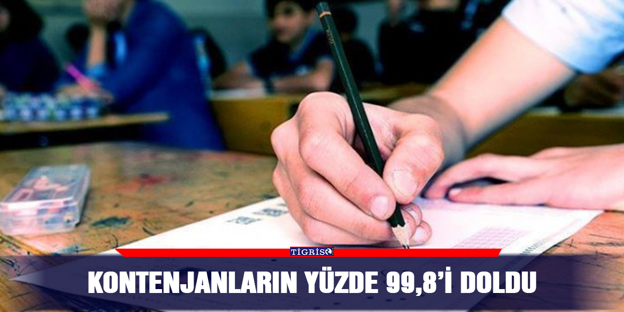 Kontenjanların yüzde 99,8’i doldu