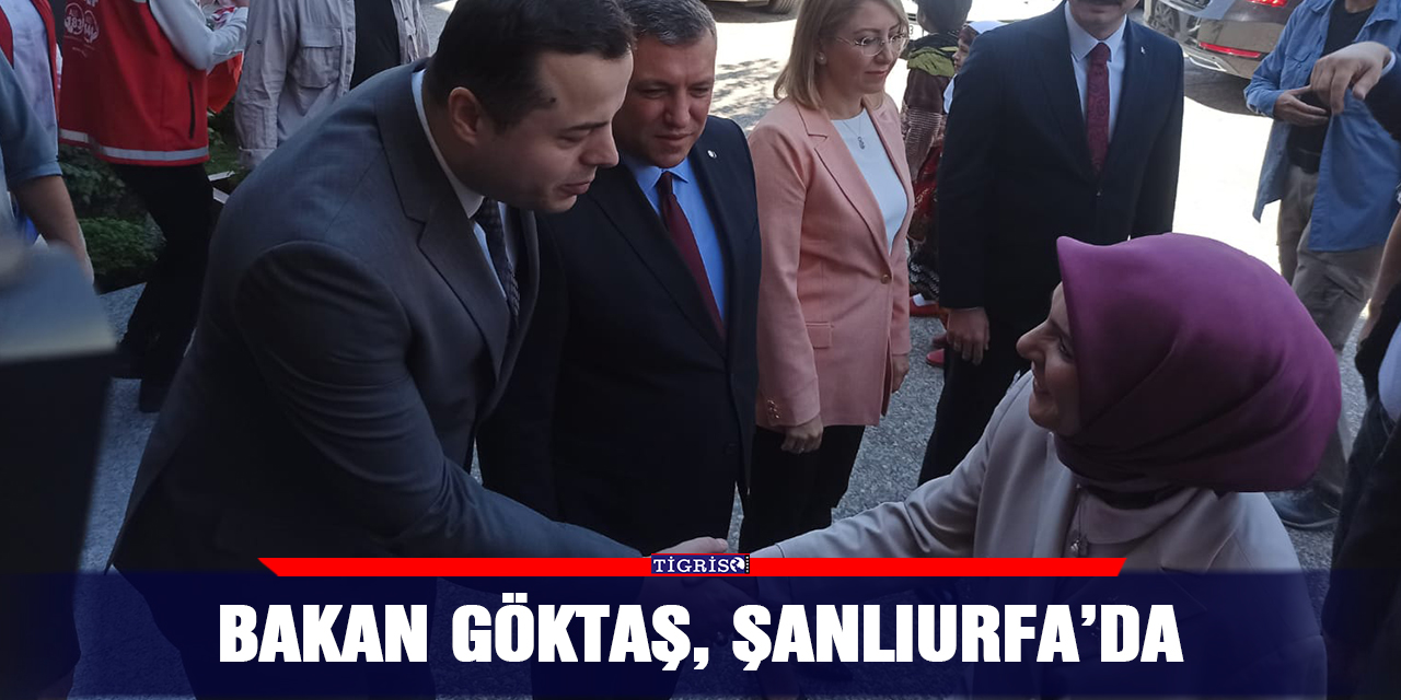 Bakan Göktaş, Şanlıurfa’da