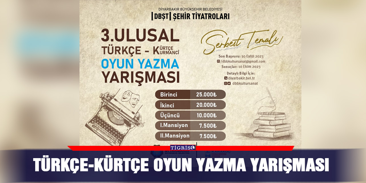 Türkçe-Kürtçe oyun yazma yarışması