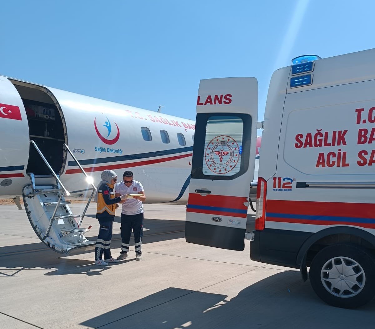 Ambulans uçak Gülistan bebek için havalandı