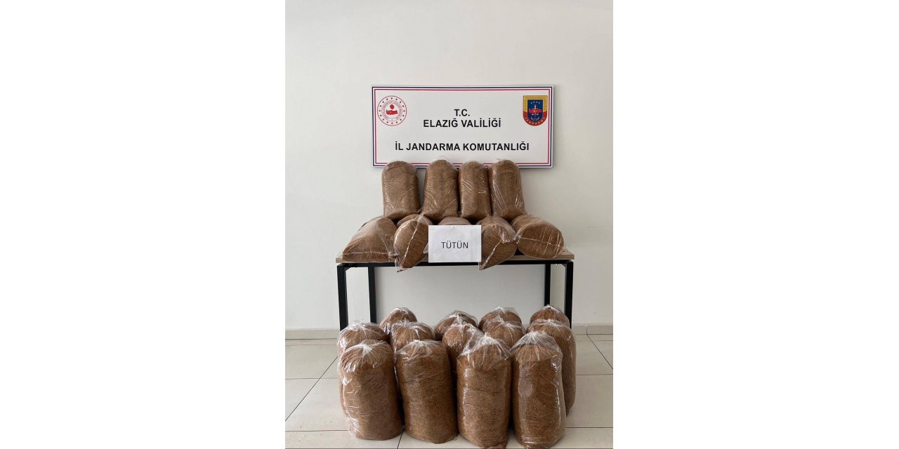 Elazığ’da 165 kilo kaçak tütün ele geçirildi