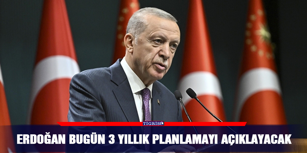 Erdoğan bugün 3 yıllık planlamayı açıklayacak